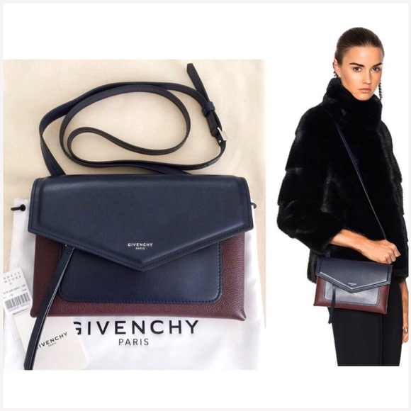 ❌SOLD❌NWT Givenchy Duetto Crossbody, Navy/Burgundy - Picture 2 of 8